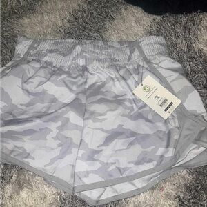 Athletic Works Gray Athletic Shorts Lightweight Camouflage Design